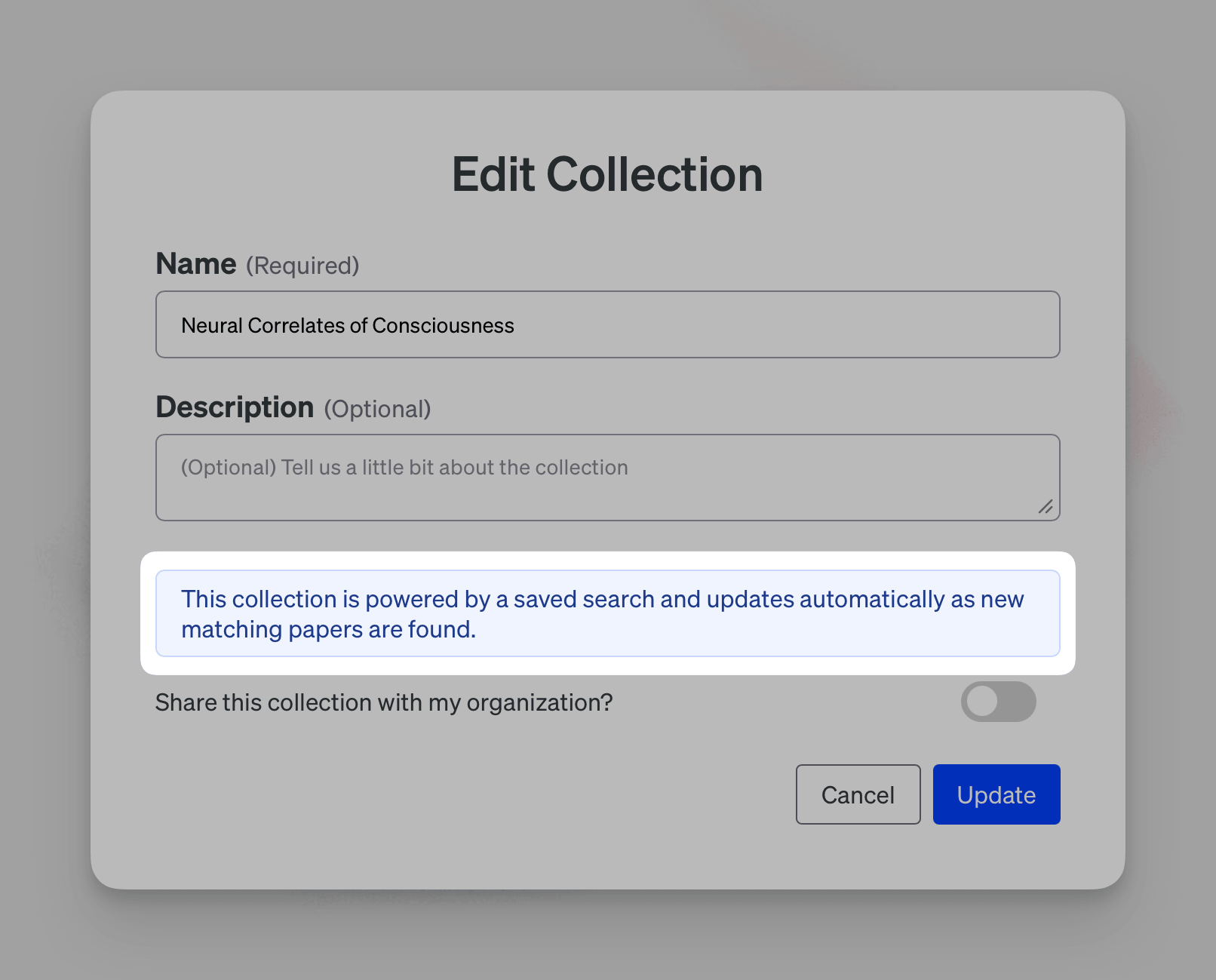 Edit collection